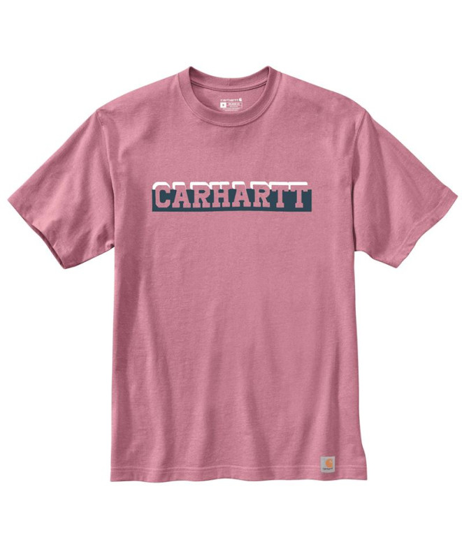 Camiseta Homem T-shirt Carhartt Relaxed S/S Logo Graphic T-Shirt Foxglove Heather