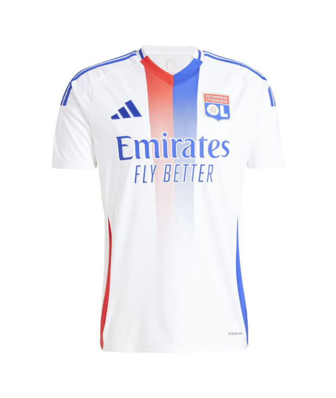 Camiseta Futebol adidas Homem de Olympique Lyonnais 24/25 Casa Branco