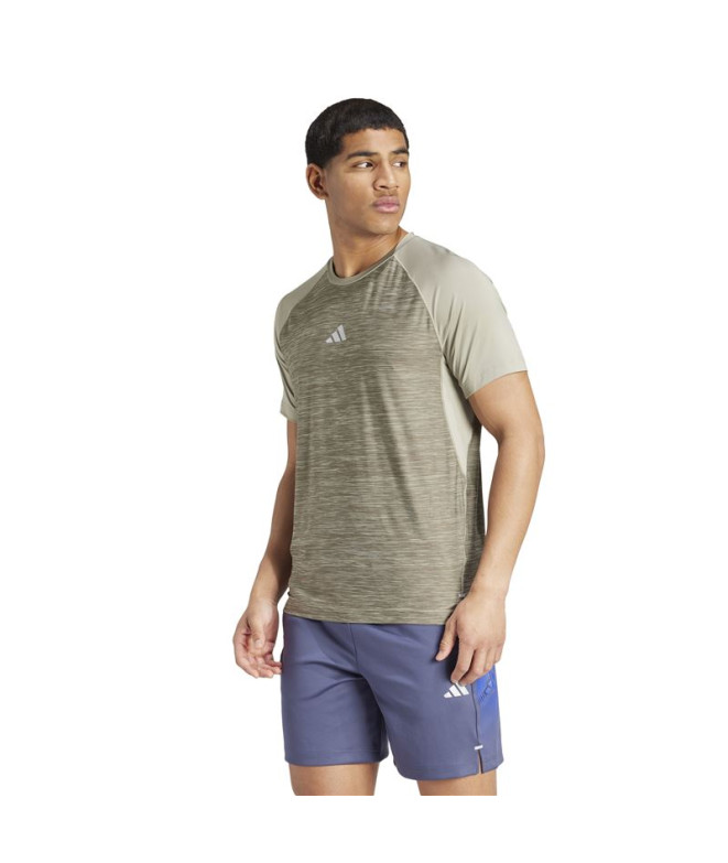 Camiseta Fitness Homem de Gym+ 3 Bands Castanho