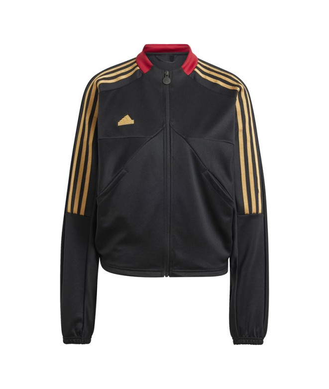 Casaco adidas Top Mulher Tiro Cut 3 Band Track Preto