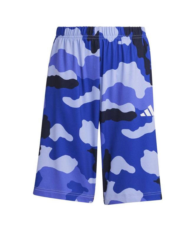 Calça Fitness adidas Infantil by Train Essentials Seasonal Print Azul