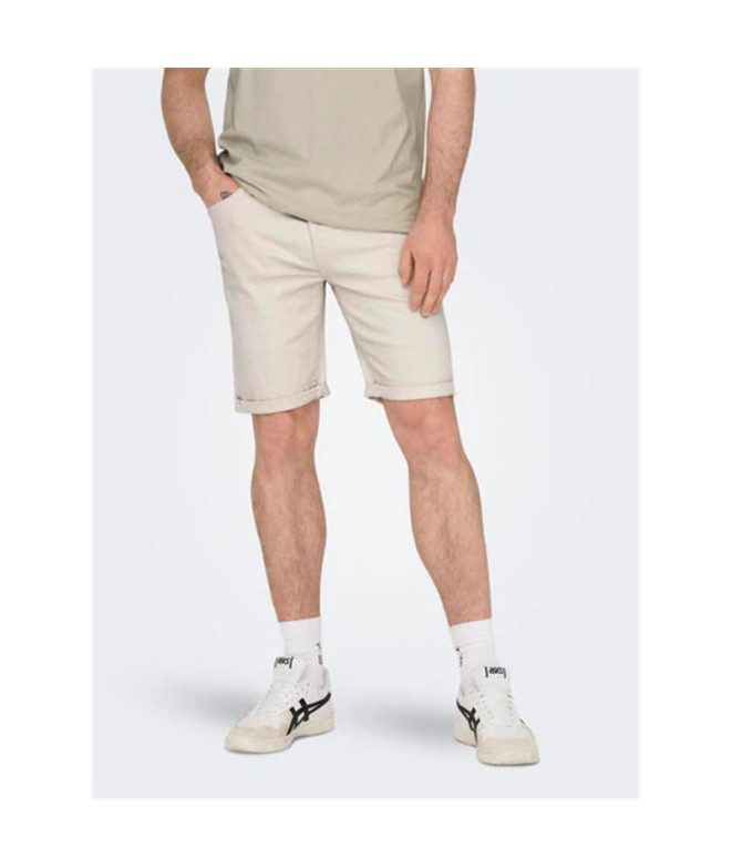 Pantalon Only & Sons Onsply Ecru 9296 Ecru Homme