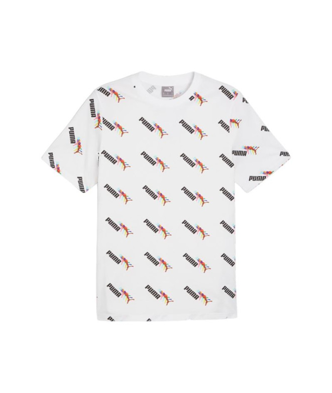 Camiseta Puma Essentials+ LOVE NS AOP Blanco Hombre