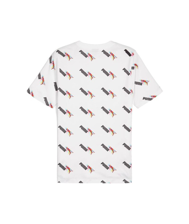 T-shirt Puma Essentials+ LOVE NS AOP Blanc Homme