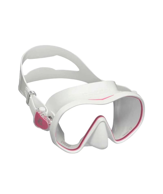 Máscara Cressi F-Dual Blanco-Rosa