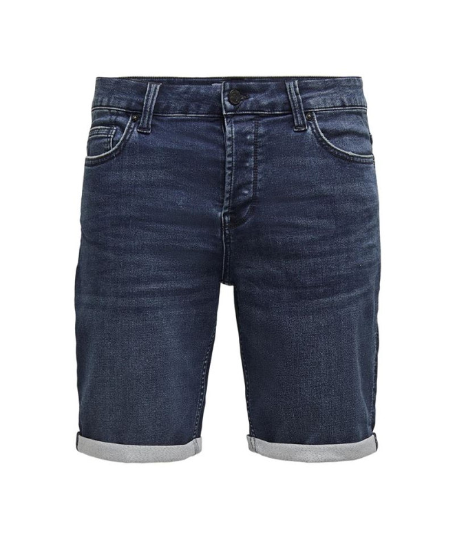 Calça Calças de ganga Only & Sons Regular D Blue 8582 Calças de ganga azuis Homem