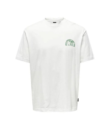 Camiseta Homem Only & Sons Onskylan Rlx Icon Cloud Dancer...