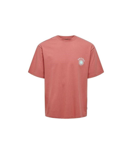 T-shirt Only & Sons Onskasen Rlx Dusty Cedar Homme