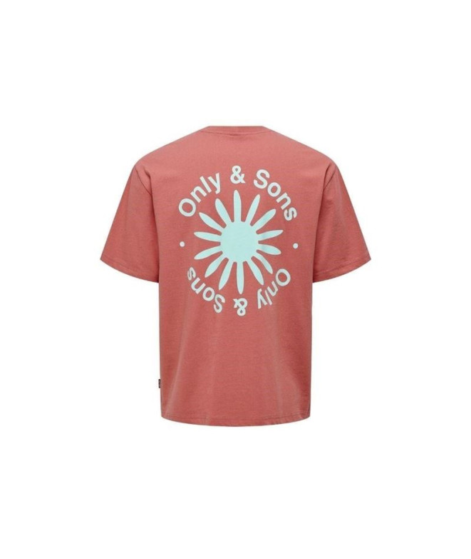 T-shirt Only & Sons Onskasen Rlx Dusty Cedar Homme