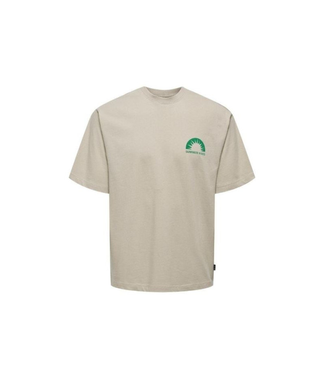 Camiseta Only & Sons Onskasen Rlx Silver Lining Hombre