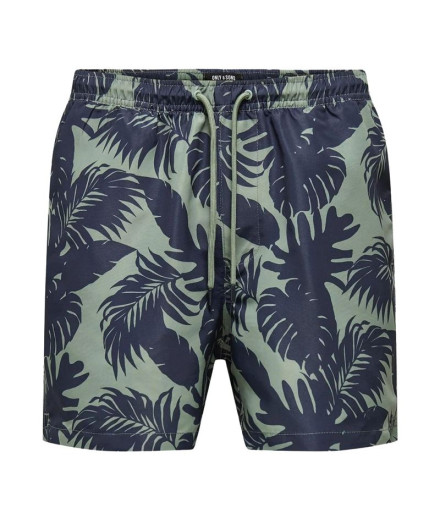 Fato de banho Only & Sons Onsted Life Flower 2 Blues Homem