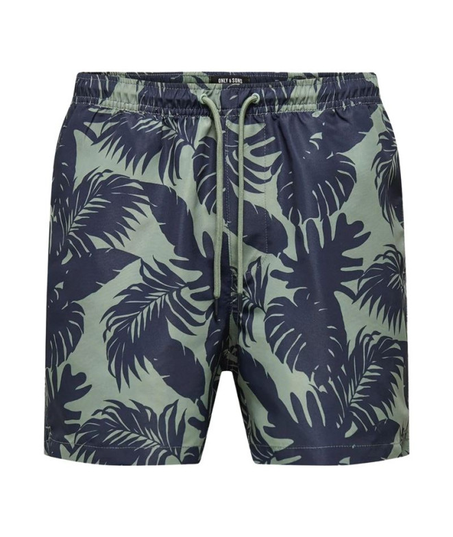 Bañador Only & Sons Onsted Life Flower 2 Blues Hombre
