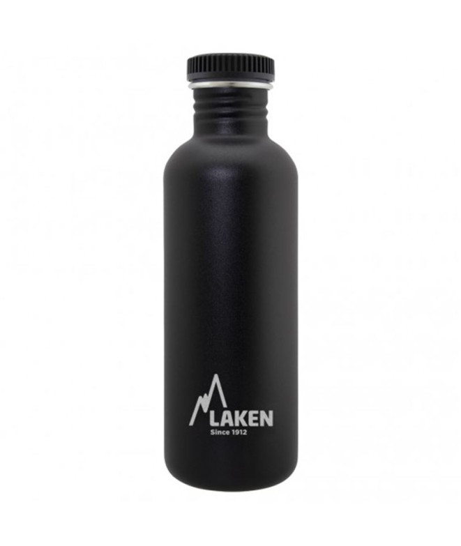 Bouteille Laken acier inoxydable Acier inoxydable Basic 1L Noir