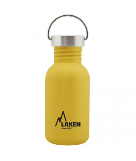 Botella de acero inoxidable Basic 500 ML S/S Tapón Amarillo Botella de acero inoxidable Basic 500 ML S/S Tapón Amarillo