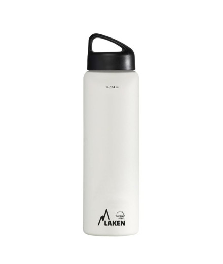 Garrafa Laken aço inoxidável térmico 18/8 1L Branco