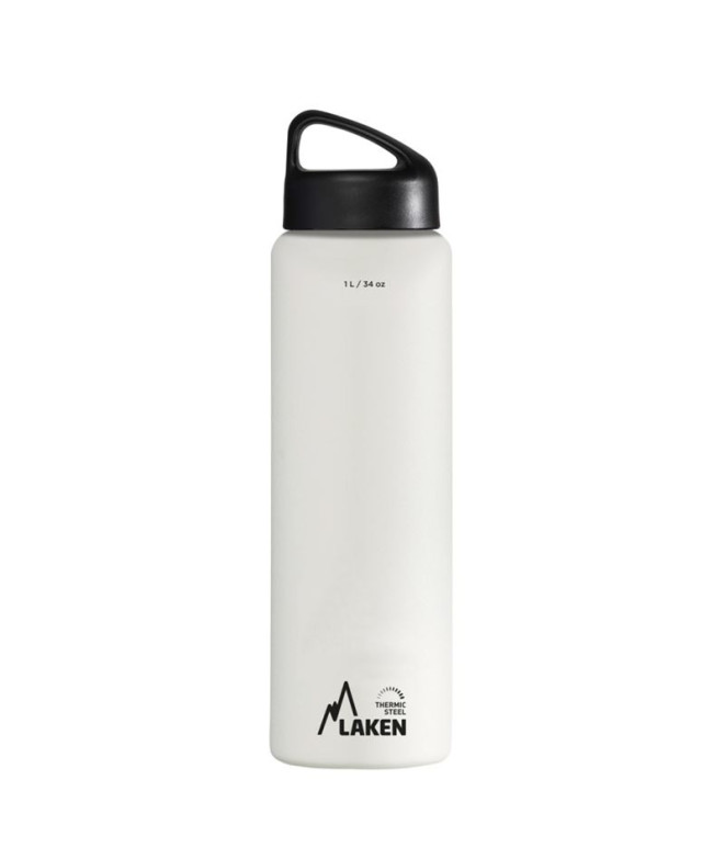 Garrafa Laken aço inoxidável térmico 18/8 1L Branco