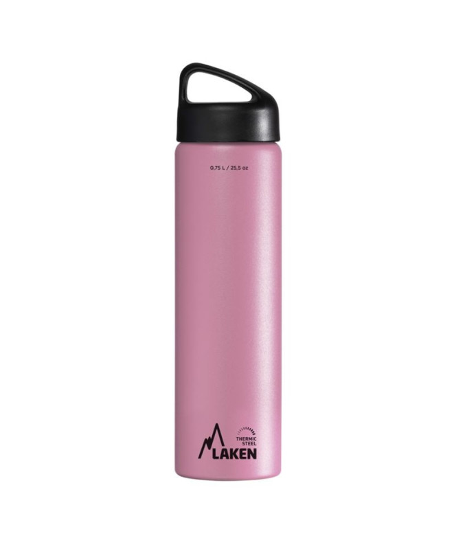 Garrafa Laken aço inoxidável térmico 18/8 0,75L cor-de-rosa