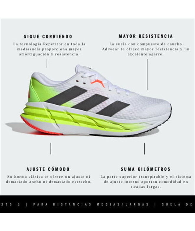 Chaussures Running adidas Homme de Adistar 3 White