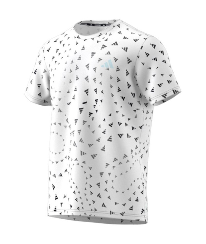 Camiseta Running adidas Homem de Aeroready White