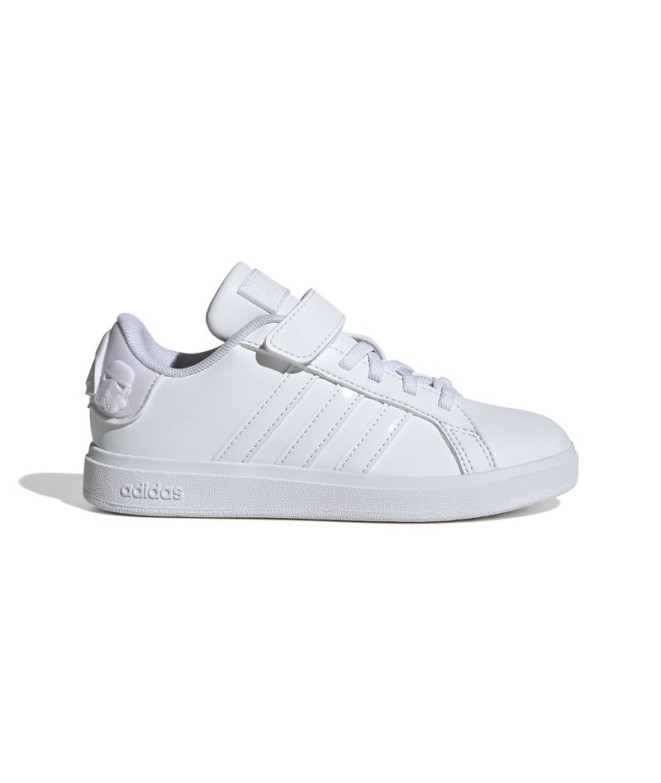 Zapatillas adidas Star Wars Grand Court 2.0 El C Infantil Blanco