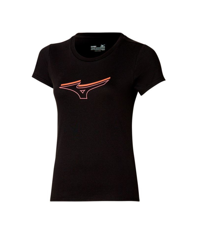 Camiseta Running Mizuno Mulher De Atletismo Rb Preto