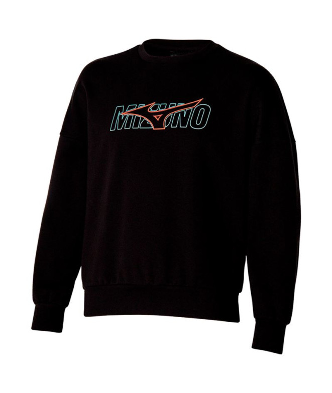 Sudadera De Running Mizuno Athletics Graphic Hombre Negro