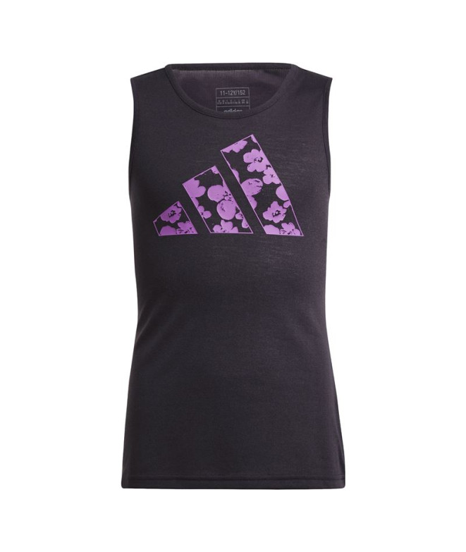 Camiseta Fitness adidas Menina by Train Essentials Regular Fit Logo Purple