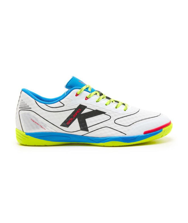 Chaussures de Football sala Kelme Goleiro blanc et bleu