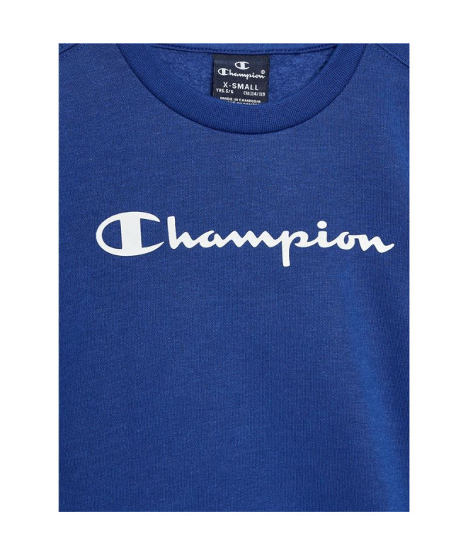 Moletom Champion Gola redonda azul Infantil