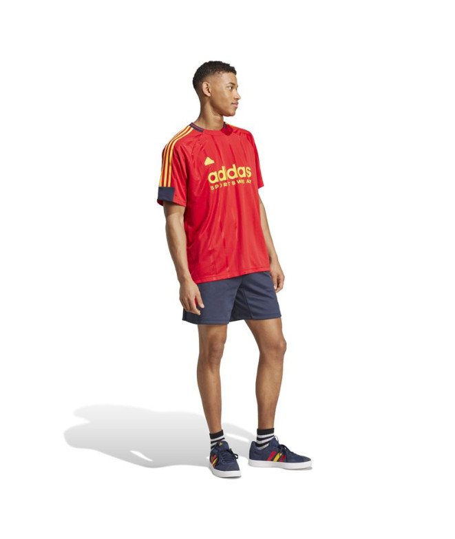 Camiseta adidas Tiro Nations Pack Hombre Rojo