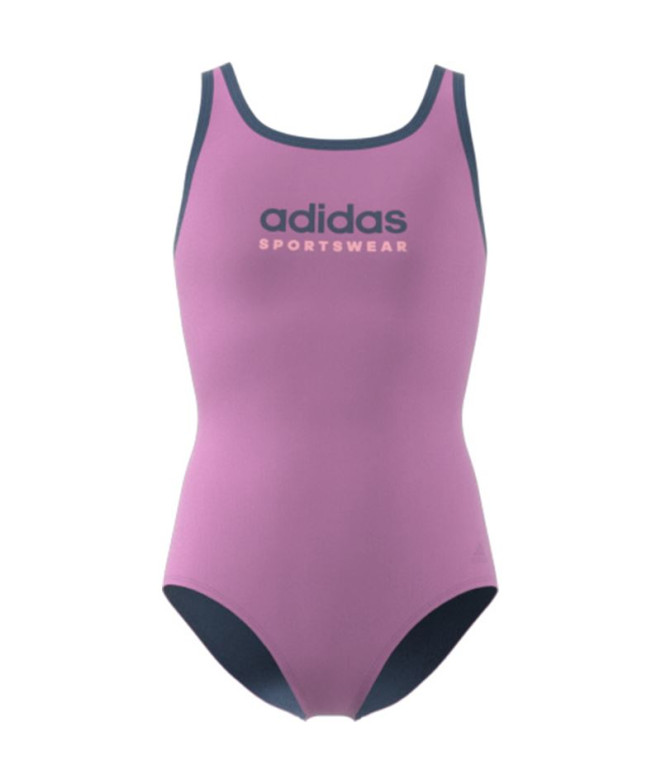 Fato de banho Natação adidas Infantil from Sportswear Fato de banho com costas em U Roxo