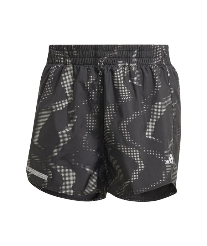 Calça Running adidas Mulher de Ultimate Wind.Rdy Reflective Reflective Short Preto