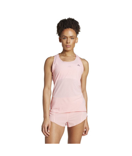 Camiseta Running adidas Running Mulher por Adizero Tank Rosa 2