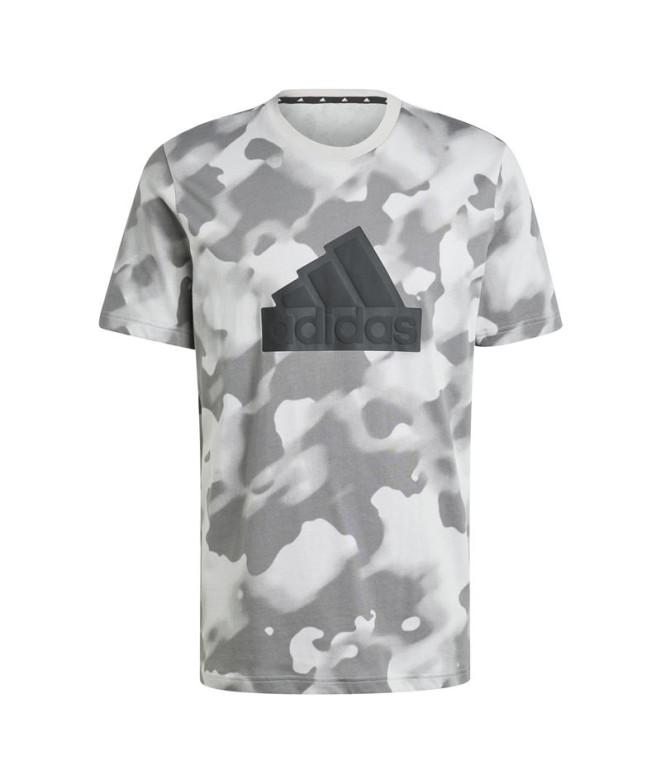 Camiseta adidas Homem Future Icons Bos Aop Cinzento