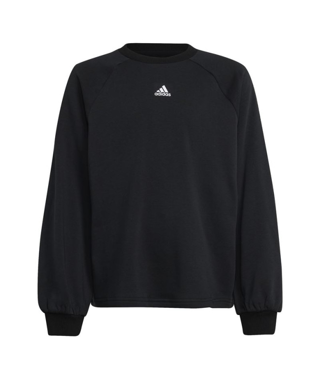 Sudadera adidas Street Jam Crew Niña Negro/Blanco