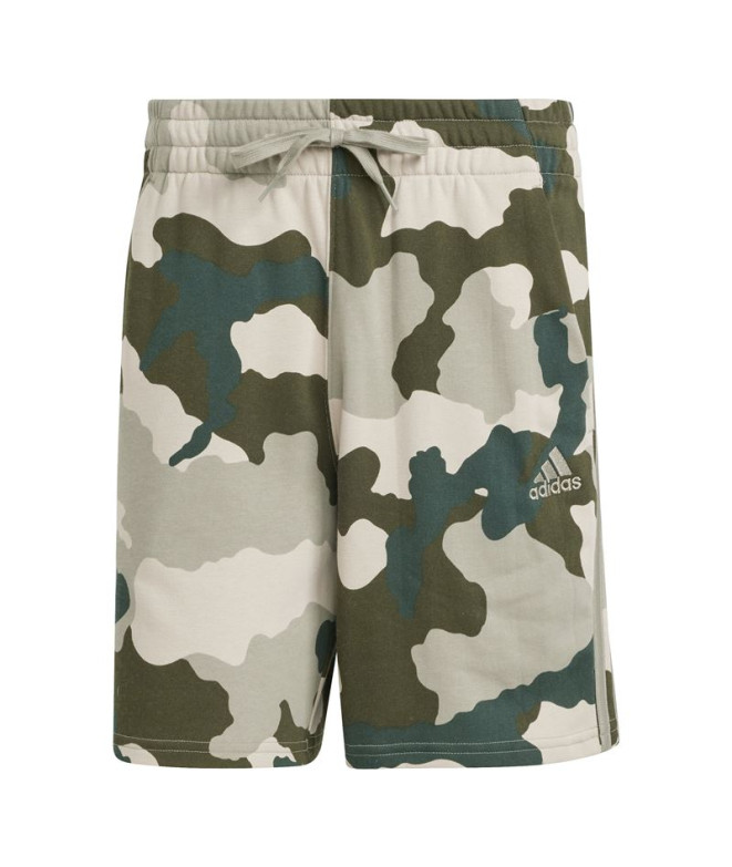 Calça adidas Homem Calções de camuflagem Seasonal Essentials Cinzento