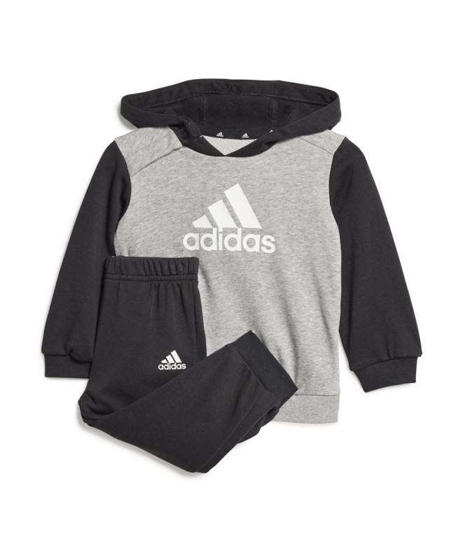 Conjunto adidas Essentials Colorblock Infantil Negro