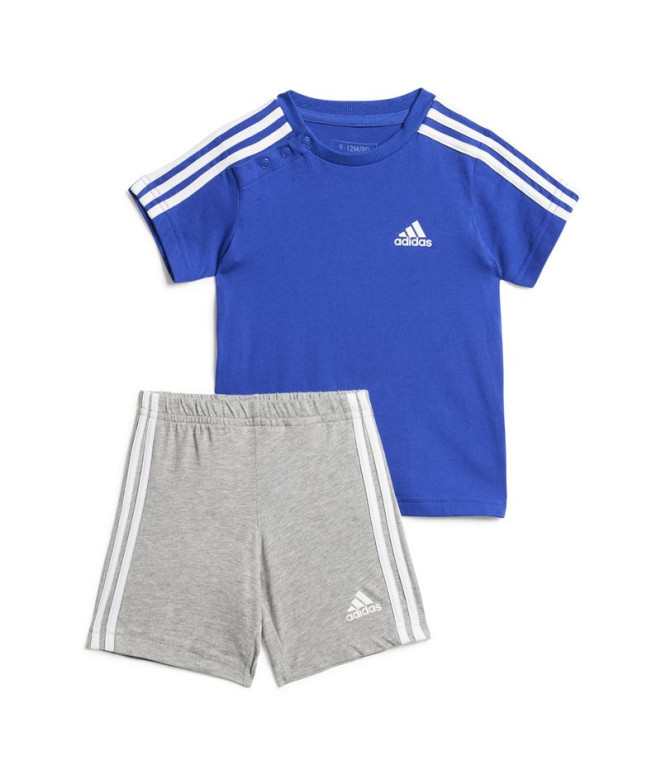 Conjunto Set Infantil 3 Bandas desportivas azuis