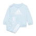 Conjunto adidas French Terry Infantil Jogger com logótipo Bos Azul/branco