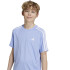 Conjunto adidas Infantil Essentials Aeroready 3-Stripes Regular Fit Azul/Branco