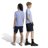 Conjunto adidas Infantil Essentials Aeroready 3-Stripes Regular Fit Azul/Branco