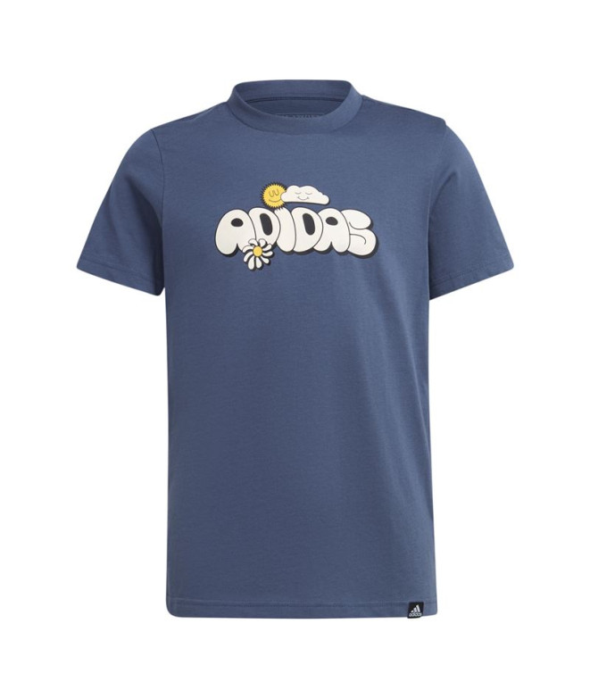 Camiseta adidas Fun Graphic Infantil Azul