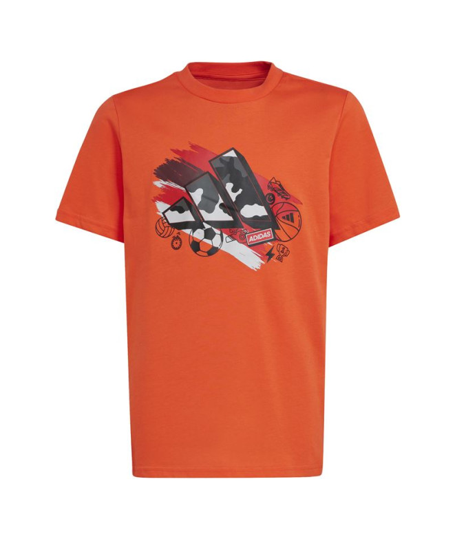 Camiseta de Fitness adidas Training Graphic Infantil Rojo