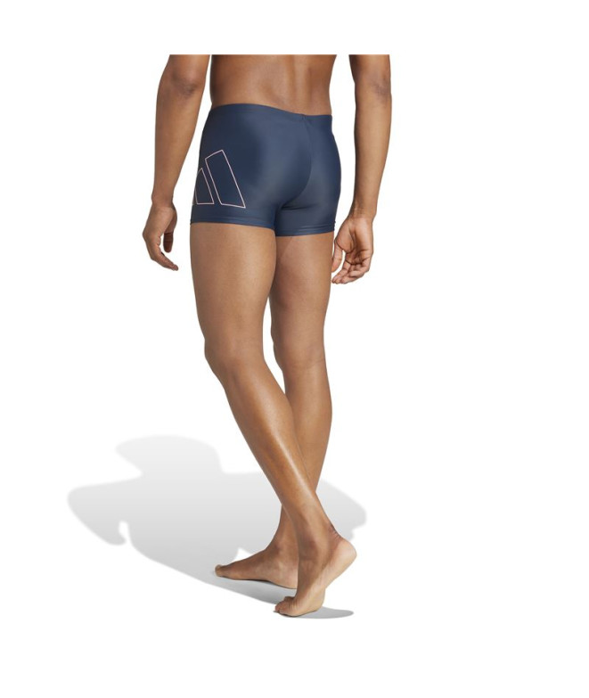 Bañador De Natación Adidas Big Bars Swim Boxer Hombre Azul