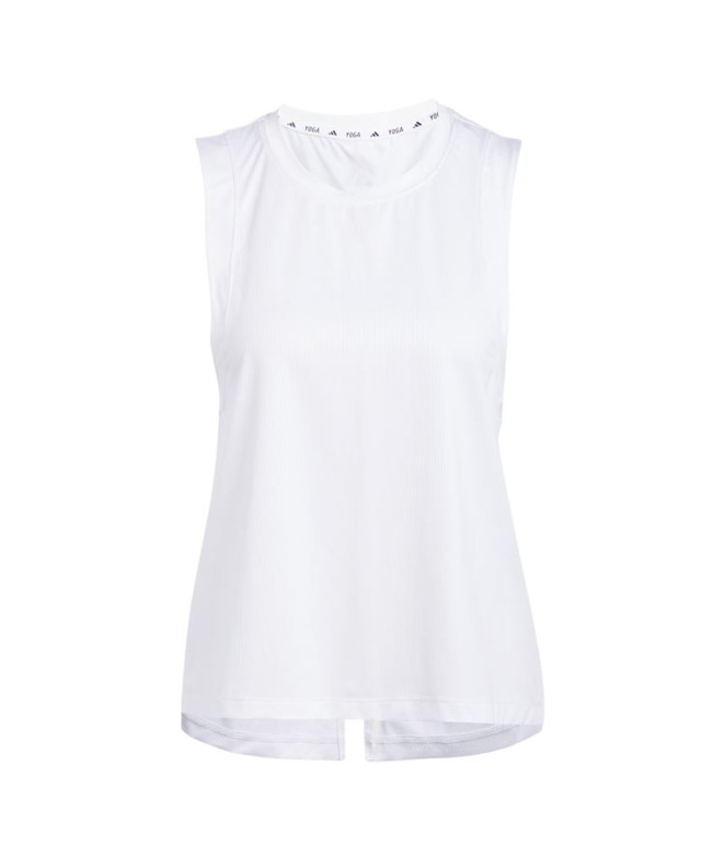 Camiseta de Fitness adidas Studio Tank Mujer Blanco