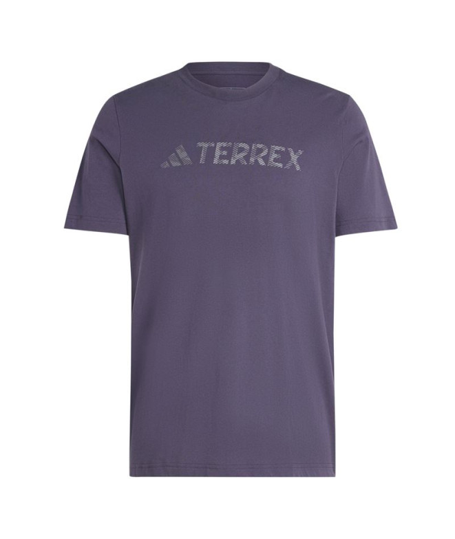 Camiseta de Montaña adidas Terrex Classic Logo Hombre Morado