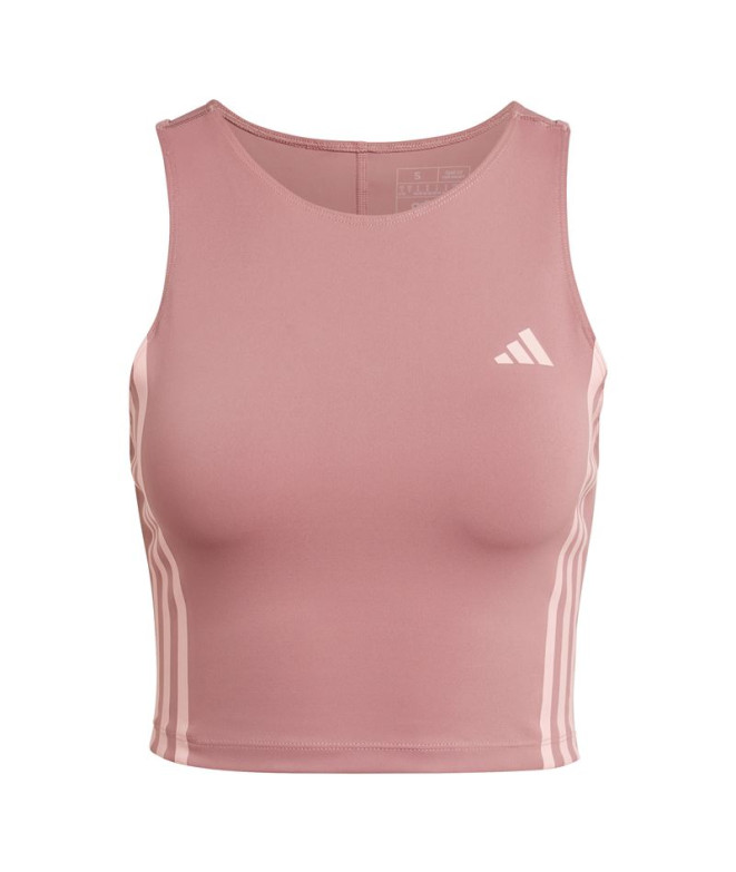 Camiseta de Running adidas Own The Run 3 Bandas  Mujer Rosa