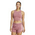 Camiseta Running adidas Mulher de Own The Run 3 Bandas Rosa