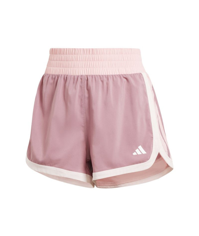 Calça adidas Mulher Pacer Woven Training Colorblock High Rise Rosa