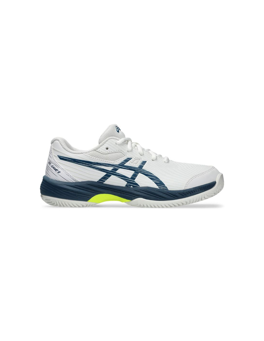 Chaussures Tennis Gel Enfant de ASICS Game 9 Gs Clay Oc White